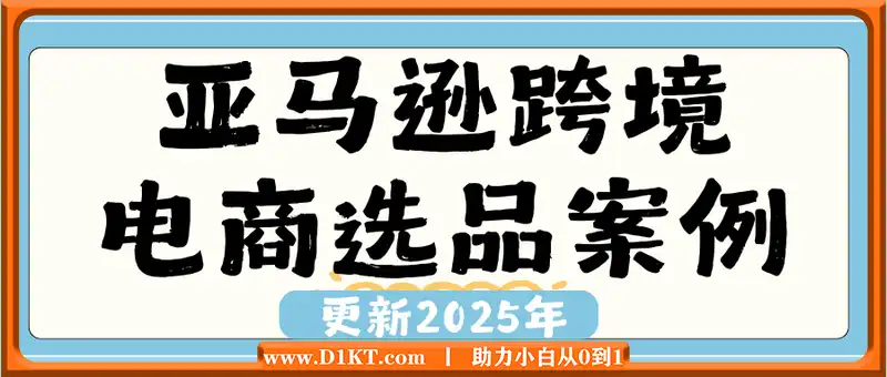 阿甘·2025年亚马逊跨境电商选品案例(更新)