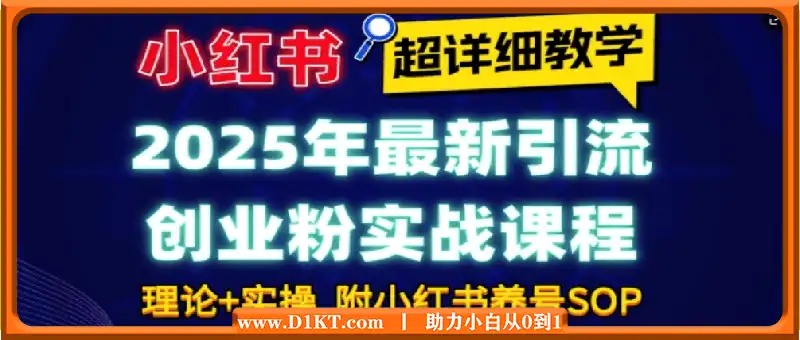 2025年最新小红书引流创业粉实战课程【超详细教学】