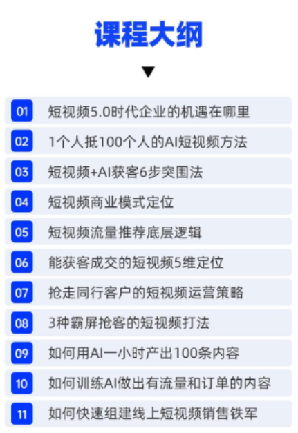 企业短视频AI获客霸屏流量线上视频课