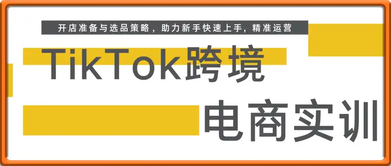 TikTok跨境电商实训，开店准备与选品策略，助力新手快速上手, 精准运营